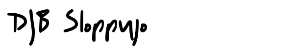 DJB Sloppyjo font preview